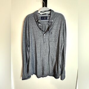 Men’s Original Penquine Large heritage slim polo shirt blue gray 100% cotton